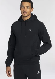 Kapuzensweatshirt EMBROIDERED STAR CHEVRON BRUSHED BACK FLEECE HOODIE , Herren, Gr. M, schwarz, angeraute Sweatware, Obermaterial: 80% Baumwolle, 20% Polyester, sportlich, Langarm Rippbndchen, Sweatshirts, Unisex