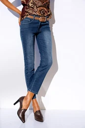 Rhrenjeans Gr. 25, Kurzgren, blau (blue denim) Damen Jeans