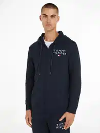 Hoodie FZ HOODIE HWK , Herren, Gr. L (52), blau (dunkelblau), Sweatware, Obermaterial: 50% Baumwolle, 50% Polyester, UNDERWEAR, meliert, casual, bequem hftbedeckend, Langarm eingesetzt Rippbndchen, Sweatshirts, mit Logo