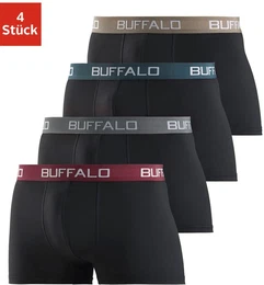 Boxer Boxershorts fr Herren , Herren, Gr. L, schwarz, Jersey, Obermaterial: 95% Baumwolle, 5% Elasthan, unifarben, krpernah, Unterhosen, aus Baumwoll-Mix