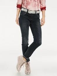 Rhrenjeans Gr. 24, Kurzgren, schwarz (black stone) Damen Jeans