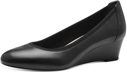 Pumps Borage Gr. 42 (8), schwarz Damen Schuhe Keilabsatz, Halbschuh, Schlupfschuh mit komfortablem Elastikeinfass Bestseller