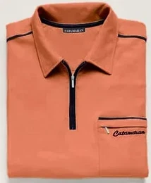 Poloshirt CATAMARAN Kurzarm-Poloshirt Gr. 52/54, orange (terrakotta), Herren, 100% Baumwolle, unifarben, Shirts