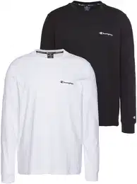 T-Shirt , Herren, Gr. 4XL (58), schwarz-wei (wei, schwarz), Obermaterial: 100% Baumwolle, sportlich, Basic schmal hftlang, Rundhals, Langarm, Shirts