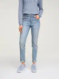 Rhrenjeans Gr. 42, Normalgren, blau (bleached) Damen Jeans