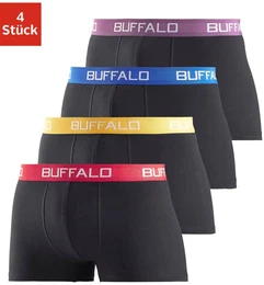 Boxer Boxershorts fr Herren , Herren, Gr. XL, bunt (schwarz, bunt), Jersey, Obermaterial: 95% Baumwolle, 5% Elasthan, unifarben, krpernah, Unterhosen, aus Baumwoll-Mix