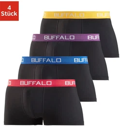 Hipster , Herren, Gr. M, bunt (schwarz, bunt), Jersey, Obermaterial: 95% Baumwolle, 5% Elasthan, Unterhosen, knapp sitzende Boxershorts mit Kontrastbund aus Baumwollmischung
