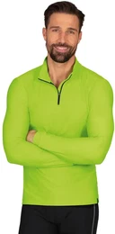 Sweatshirt Langrmeliges Sportshirt mit Reiverschluss , Herren, Gr. S, gelb (lemon), 92% Polyester, 8% Elastan, sportlich, Sweatshirts