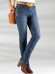 5-Pocket-Jeans CASUAL LOOKS Gr. 38, Normalgren, blau (blue, stone, washed) Damen Jeans