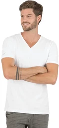 T-Shirt V-Shirt aus 100% Bio-Baumwolle (kbA) , Herren, Gr. XXL, wei (wei, c2c), 100% Baumwolle (Bio-Baumwolle kbA), Basic, Kurzarm, Shirts