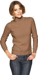 Rollkragenpullover Rollkragenpullover Gr. 34/36, braun (camel) Damen Pullover