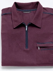 Witt Langarm-Poloshirt CATAMARAN Bordeaux/Dunkelrot/Braun/Rot