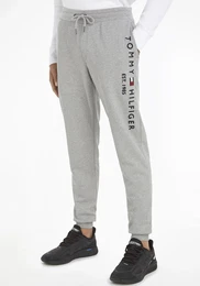 Sweathose BASIC BRANDED SWEATPANTS , Herren, Gr. XXXL, N-Gr, grau (light grau heather), Web, Obermaterial: 100% Baumwolle, unifarben, bestickt, casual, normal lang, Hosen, mit groem Schriftzug