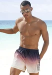 Buffalo Badeshorts Rick orange/schwarz