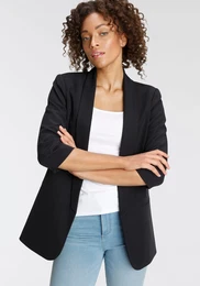 Kurzblazer ONLELLA 3/4 BLAZER TLR Gr. 38 (M), schwarz (black) Damen Blazer mit 34 rmel