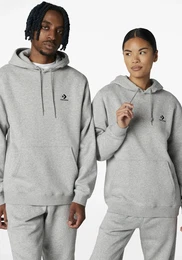 Kapuzensweatshirt EMBROIDERED STAR CHEVRON BRUSHED BACK FLEECE HOODIE , Herren, Gr. XS, grau (vintage grau heather), angeraute Sweatware, Obermaterial: 80% Baumwolle, 20% Polyester, sportlich, Langarm Rippbndchen, Sweatshirts, Unisex