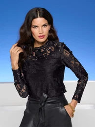 Rundhalsshirt Shirt Gr. 42, schwarz Damen Shirts