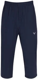 Jerseyhose 3/4-Hose mit Kordelzug , Herren, Gr. S, US-Gren, blau (navy), 74% Nylon, 26% Elastan, Basic, Hosen