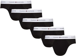 Slip 5P BRIEF , Herren, Gr. XXL (56), schwarz (schwarz, schwarz, schwarz, schwarz, schwarz), Jersey, Obermaterial: 95% Baumwolle, 5% Elasthan, UNDERWEAR, unifarben, kontrastfarbene Details, krpernah, Unterhosen, mit kontrastfarbenem Log