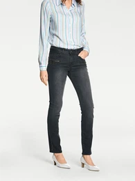Push-up-Jeans Gr. 19, Kurzgren, schwarz (black stone) Damen Jeans