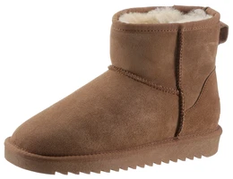Winterboots Alaska Gr. 40, braun (cognac) Damen Schuhe in bequemer Weite G (=weit)