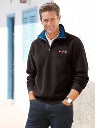 Fleeceshirt CATAMARAN Fleecepullover Gr. 56/58, grau (grafit), Herren, 100% Polyester, unifarben, Shirts