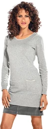Longpullover Longpullover Gr. 48, grau (grau, melange) Damen Pullover