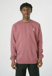 Sweatshirt Embro Gull , Herren, Gr. XL, rosa (rot, meliert), 100% Baumwolle, bestickt, casual, Rundhals, Langarm, Sweatshirts, mit kleiner Mwen-Stickerei
