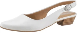 Slingpumps Trina Gr. 41 (7/7,5), wei Damen Schuhe Abendschuh, Sommerschuh, Blockabsatz, in schlichtem Design