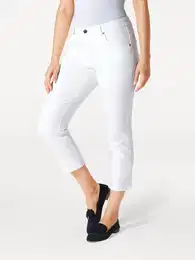 Rhrenjeans Gr. 17, Kurzgren, wei Damen Jeans