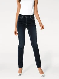 Stretch-Jeans Gr. 23, Kurzgren, blau (dark used) Damen Jeans