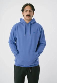 Cleptomanicx Kapuzensweatshirt Ligull blau