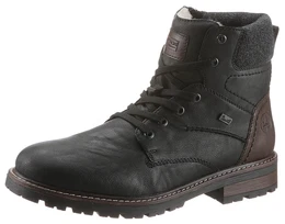 Winterstiefelette , Herren, Gr. 45, schwarz (schwarz, grau), Lederimitat, klassisch, Schuhe, mit Schaftpolsterung