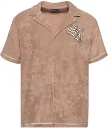 Langarmhemd Herren , Herren, Gr. S, US-Gren, braun (light braun, sanftes wei), 80% Baumwolle, 20% Polyester, normal, Kurzarm, Hemden