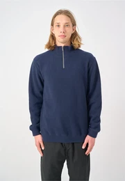 Strickpullover Noitch , Herren, Gr. L, blau (dunkelblau), 45% Wolle, 37% Baumwolle, 18% Polyamid, unifarben, casual, normal, ohne Ausschnitt, Langarm, Pullover, mit gebondeter Jersey-Innenseite