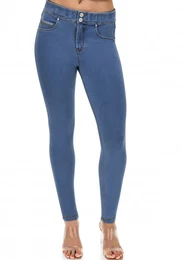 Shapingleggings NOW Skinny Gr. M, N-Gr, bunt (light blue, yellow) Damen Hosen mit Lifting & Shaping Effekt