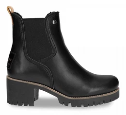 Winterstiefelette Gr. 39, schwarz Damen Schuhe Ankleboots Chelseaboots Schlupfboots Stiefelette mit Anziehlasche