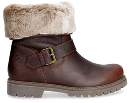 Stiefelette Singapur Gr. 38, braun (kastanie) Damen Schuhe Winterboots, Warmfutter, mit hoch- und umgeschlagenem Schaft tragbar