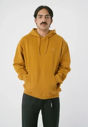 Kapuzensweatshirt Embro Gull Mono , Herren, Gr. L, gelb (senf), 100% Baumwolle, bestickt, casual, normal, ohne Ausschnitt, Langarm, Sweatshirts, mit kleiner Logostickerei