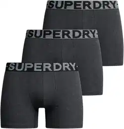 Boxershorts BOXER TRIPLE PACK , Herren, Gr. XXL, schwarz (raven schwarz marl), Jersey, Obermaterial: 95% Baumwolle, 5% Elasthan, meliert, krpernah, Unterhosen