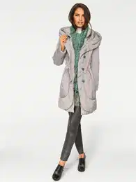 Parka Gr. 48, grau Damen Jacken