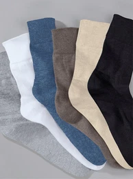 Socken WSCHEPUR Gr. 2/39, wei, Damen, 90% Baumwolle, 8% Polyamid, 2% Elasthan, Socken