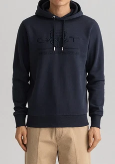 Gant Sweatshirt Regular Tonal Shield Hoodie Blau/blau