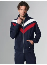 Sweatjacke Sweatjacke mit praktischen Taschen , Herren, Gr. XXL, blau (navy), 70% Baumwolle, 30% Polyester, casual, Sweatjacken