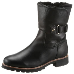 Winterboots Gr. 37, schwarz Damen Schuhe Winterboots Schlupfboots mit Aufnher an der Ferse