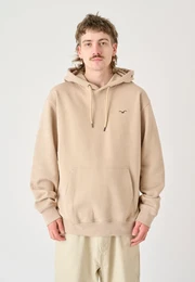 Kapuzensweatshirt Ligull Boxy , Herren, Gr. XL, braun (dunkelblau, denim), 100% Baumwolle, bestickt, casual, normal, ohne Ausschnitt, Langarm, Sweatshirts, In lssigem Schnitt
