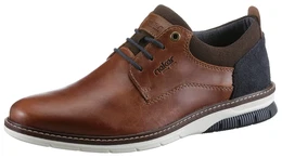 Schnrschuh , Herren, Gr. 46, braun (cognac, dunkelbraun, dunkelblau), Leder, Velourslederimitat, Veloursleder, casual, Schuhe, 150 Jahre Jubilumsartikel, Freizeitschuh, Halbschuh, Schnrer