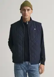 Steppweste QUILTED WINDCHEATER VEST Gr. S, blau (evening blue) Herren Westen mit Wattierung aus recyceltem Polyester