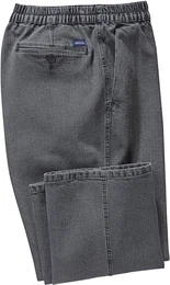 Bequeme Jeans Gr. 31, Unterbauchgren, grau (grau denim), Herren, 86% Baumwolle, 12% Polyester, 2% Elasthan, unifarben, Jeans