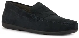Mokassin U ASCANIO C , Herren, Gr. 40, blau (navy), Veloursleder, unifarben, elegant, Schuhe Mokassin Pennyloafer, Loafer, Pennyloafer, Slipper zum bequemen Schlupfen